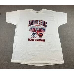 Subway Series 2000 Yankees Mets World Champions Vintage Men's‎ XL T-Shirt MLB